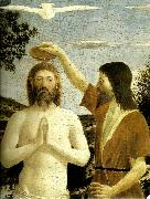 Piero della Francesca details from the baptism of chist oil